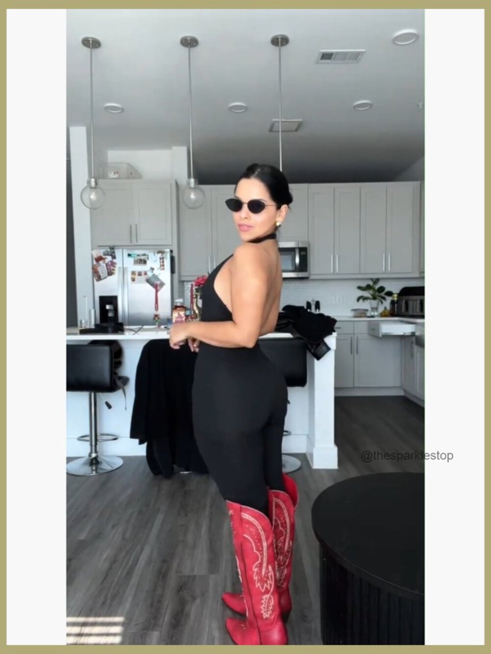 Knee High Cowgirl Boots Pointed Toe Chunky Heel Western Boots - Picture 7 of 7